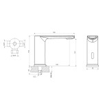 Bruckner - Senzorová stojánková baterie 6V DC (4xAA), chrom 982.820.1