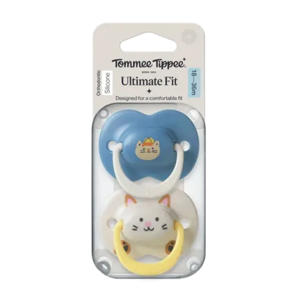 Tommee Tippee Ultimate Fit DECO silikonový dudlík 18-36 m BOY 2ks - více barevných variant (433657-T)