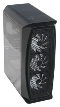 AeroCool Aero One Frost černá / PC skříň / Bez zdroje / Prosklená bočnice / ATX, mATX, Mini-ITX / RGB ventilátory