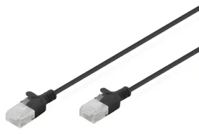 Digitus CAT 6 U-UTP Slim černá / Patch kabel / RJ-45 / 1,5 m / 250 MHz (DK-1618-015S-BL)