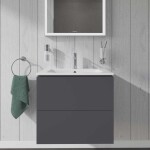 DURAVIT - L-Cube Umyvadlová skříňka 55x62x48 cm, 2 zásuvky, grafit mat LC624004949