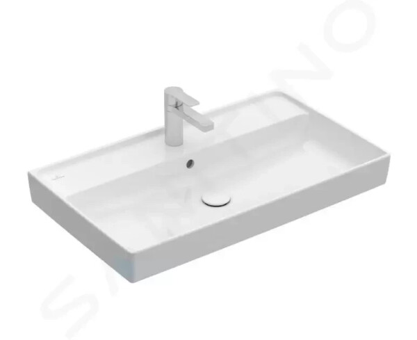 VILLEROY & BOCH - Collaro Umyvadlo nábytkové 800x470 mm, s přepadem, otvor pro baterii, alpská bílá 4A338G01