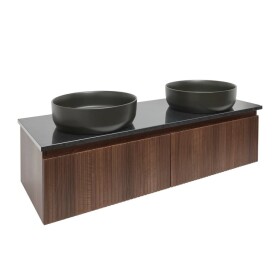 Koupelnová skříňka s žulovou deskou SAT Evolution 118x30x44,8 cm ořech mat SATEVO120NAZ SATEVO120NAZ