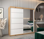 Šatní skříň Abi V2 Barva korpusu: Dub Sonoma, Rozměry: 200 cm, Dveře: Dub sonoma