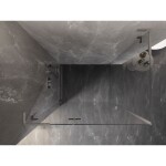 MEXEN/S - Lunar L sprchový kout dveře křídlové levá 80 x 90, transparent, nikl kartáčovaný 834L-080-090-97-00-L