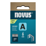 Novus tenké, drátové sponky typ A, 53 F/6 mm, 800 ks