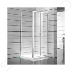 JIKA - Lyra plus Sprchové dveře skládací 800 L/P, sklo transparentní, bílá H2553810006681