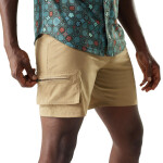 SMARTWOOL Mens Merino 7" Cargo Hike Short, Khaki (vzorek) velikost: M
