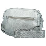 Trendy dámská koženková crossbody kabelka Rory, stříbrná