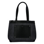 Velká a prostorná dámská koženková taška Nathalie, černá