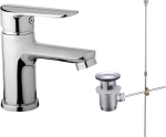 JB Sanitary Stojánková umyvadlová baterie FINERY s KOVOVOU výpustí F10 05 03