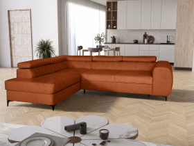 FRONTI Rohová rozkládací sedačka SEVIL oranžová - DREAM VELVET 202.42 16683