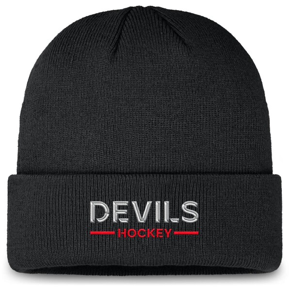 Fanatics Pánská zimní čepice New Jersey Devils NHL Authentic Pro A/Cap Cuffed Beanie