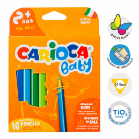 Carioca pastelky trojhranné Baby 2+, 10 ks
