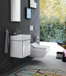 DURAVIT - DuraSquare Umývátko 450x350 mm, bez přepadu, s otvorem pro baterii, DuraCeram, WonderGliss, bílá 07324500411