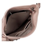 Trendy dámská koženková crossbody kabelka Zeta, růžová