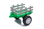 Mamido Dětský elektrický traktor s vlečkou Farm 24V 2x45W EVA kola zelený