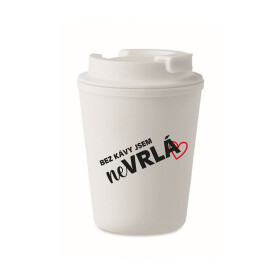 BEZ KÁVY JSEM NEVRLÁ - bílý termohrnek 300 ml