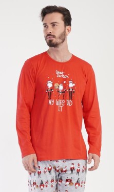 Pánské pyžamo dlouhé Vienetta Secret Santa