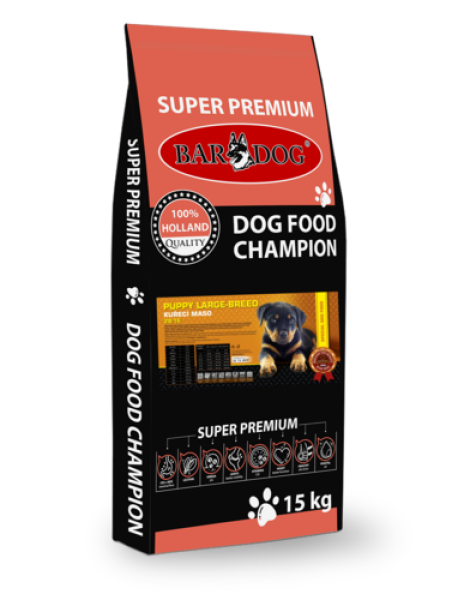 BARDOG PUPPY Large &amp; Breed 28/16 kuřecí maso velká plemena 15 kg