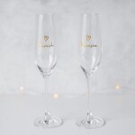 Bella Rose Sklenice na sekt Nevesta - SK, zlatá barva, čirá barva, sklo, 250 ml