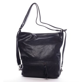 Dámská trendová kabelka batoh přes rameno Estefani, černá
