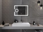 MEXEN - Onyx zrcadlo s osvětlením s kosmetickým zrcátkem 80 x 60 cm, LED 600 9813-080-060-611-00