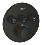 GROHE - Grohtherm SmartControl Termostatická baterie pod omítku, pro 3 spotřebiče, matná černá 291212430