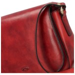 Luxusní dámská kožená crossbody kabelka Katana Silas, vínová