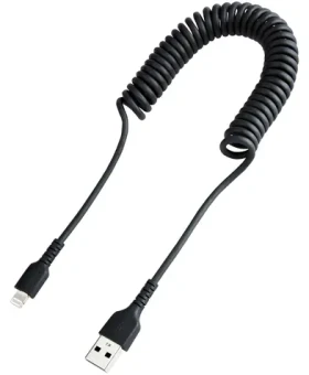 StarTech USB-A - Lightning černá / Kabel / kroucený / 1 m (RUSB2ALT1MBC)