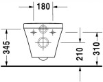 DURAVIT - DuraStyle Závěsné WC, Rimless, bílá 2551090000