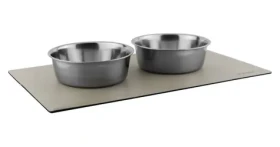 Huhubamboo Miska s magnetickou podložkou 950 ml / Miska pro psy a kočky / Nerezová / Sada 2 ks (356132)