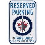 Wincraft Cedule Winnipeg Jets NHL Reserved Parking Sign