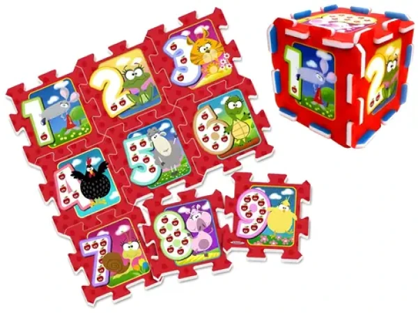 STAMP Pěnové podlahové puzzle Zvířátka a čísla