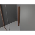 MEXEN/S - Velar L sprchový kout, posuvné dveře 110 x 75, transparent, měď kartáčovaná 871-110-075-03-65