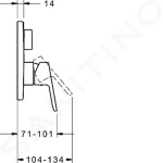 HANSA - Primo Baterie pod omítku pro 2 spotřebiče, chrom 89909003