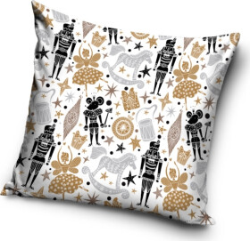 Povlak na polštářek Louskáček a Zlaté Vánoce