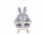 Childhome Sedací podložka do dětské židličky Rabbit Jersey Grey (CCRASCJG)