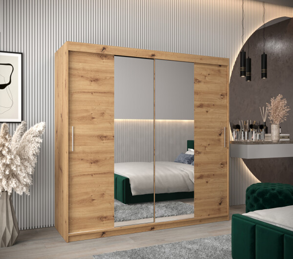 Šatní skříň Abi T1 Barva korpusu: Dub artisan, Rozměry: 200 cm, Dveře: Dub artisan