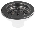 Bruckner - Dřezová výpust 6/4", nerez/gun metal 155.121.6