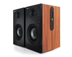 C-TECH SPK-550BT Reproduktory černá / 2.0 / Bluetooth / dřevěné / Dálkové ovládání (SPK-550BT)