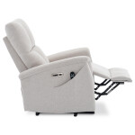 Polohovací křeslo, elektrické zabudované ovládání, béžová, látka, TV-929 CRM2