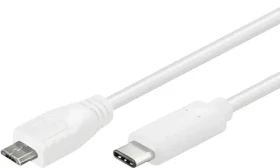 PremiumCord Kabel USB-C - Micro USB bílý / Kabel / USB 2.0 / 0,6 m (ku31cb06w)
