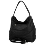 Trendy dámská koženková kabelka na rameno Nina, černá