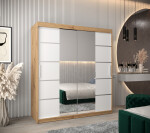 Šatní skříň Abi V4 Barva korpusu: Černá, Rozměry: 150 cm, Dveře: Černá