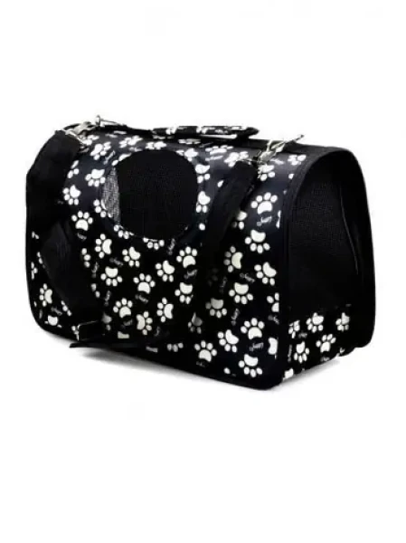 AnimALL Taška Black with white paws L 50x22x30 cm (108338)