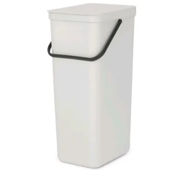 Brabantia Sort Go Odpadkový koš 40L světle šedá / s rukojetí / plast / 26.7 x 62 x 34.1 cm (214424)