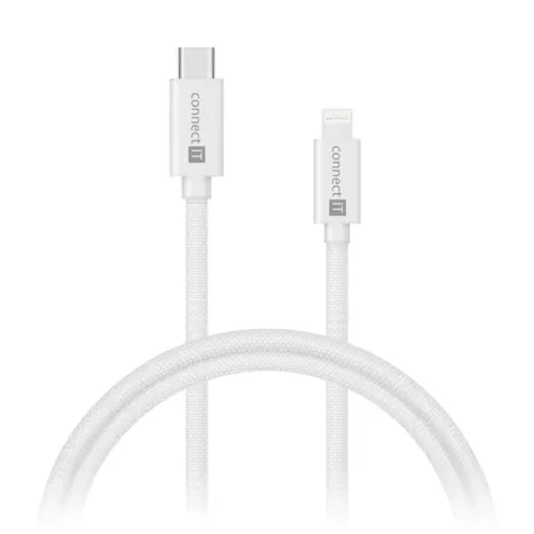CONNECT IT Wirez USB-C - Lightning 27W 1m bílá (CCA-4110-WH)
