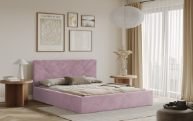 FRONTI Postel PADWA 120x200 růžová s úložným prostorem