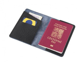 Kožené pouzdro na karty doklady černé montana deluxe